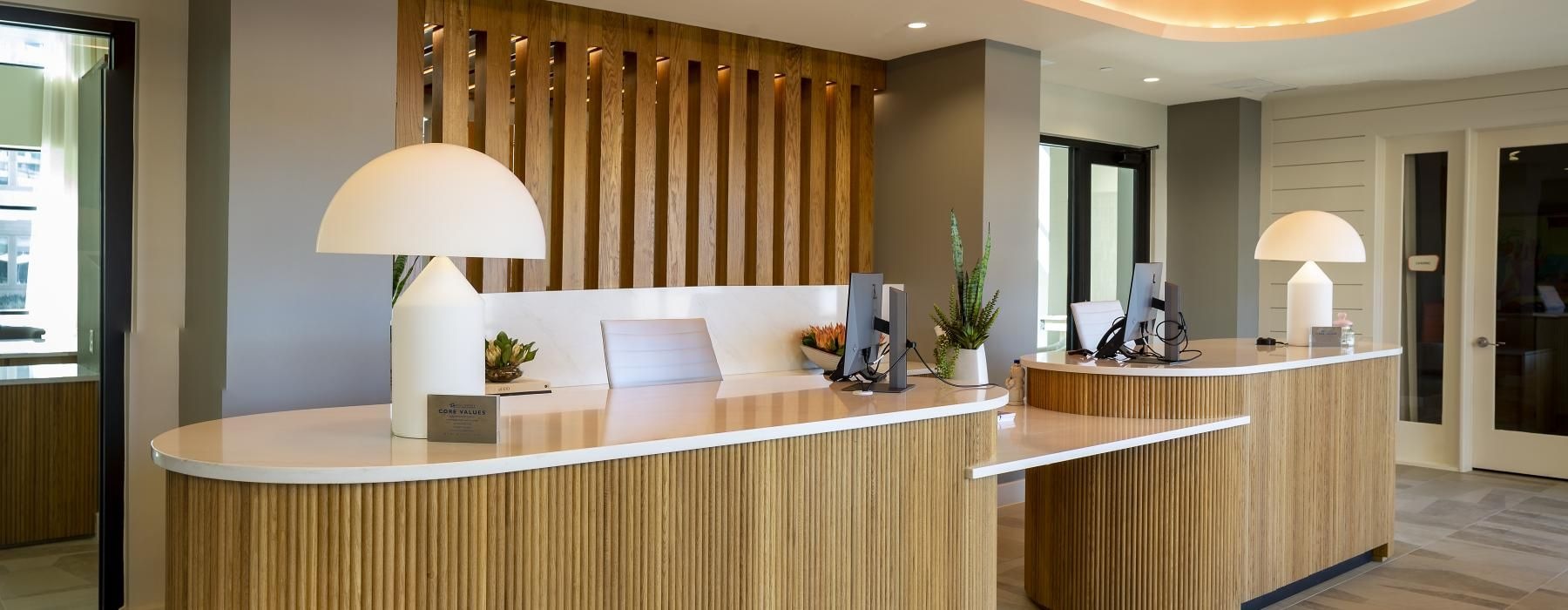 lobby with concierge desks